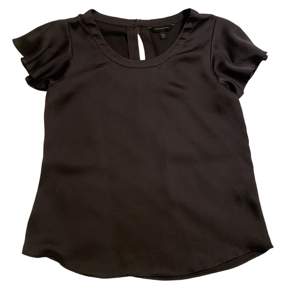 Banana Republic Top Women’s Blouse Size Extra Small Silky Shimmering Shirt